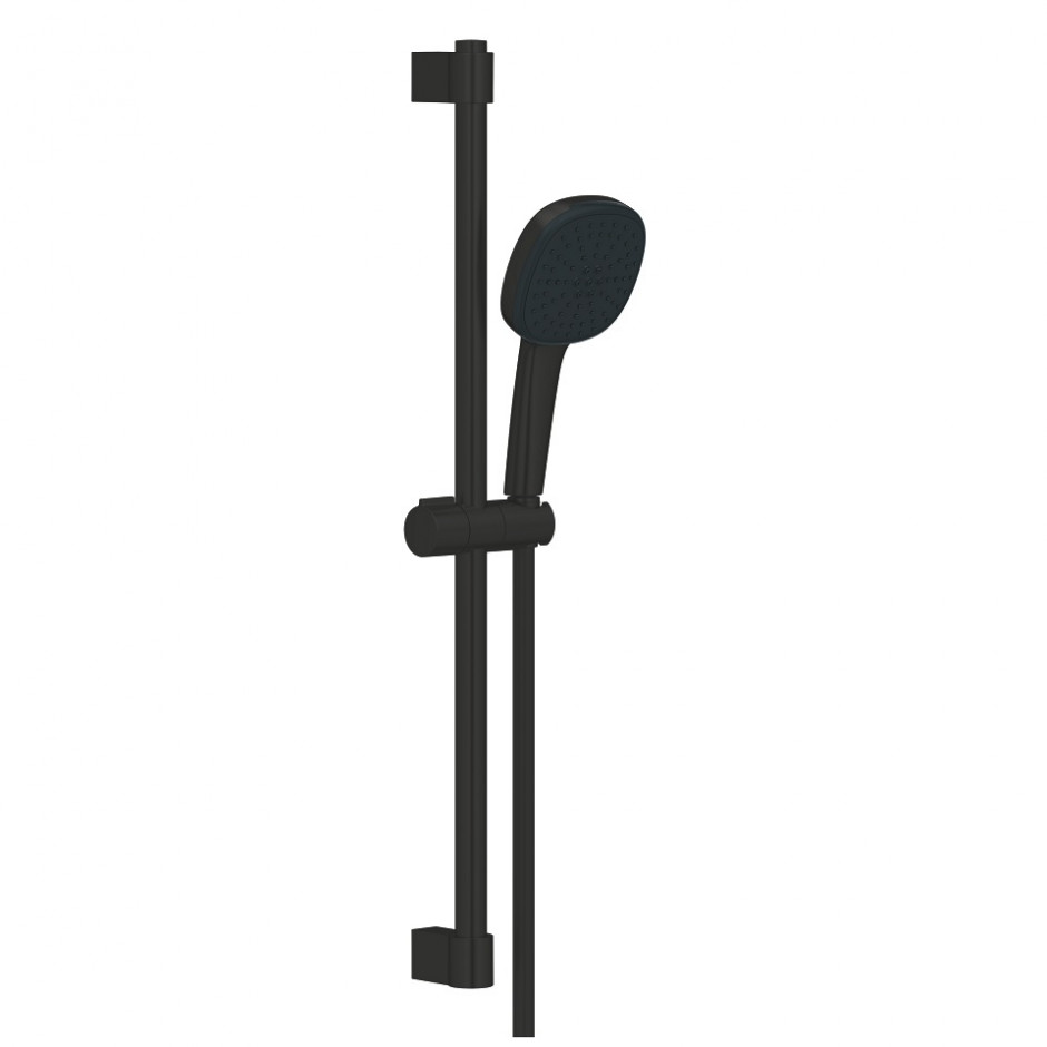Grohe Tempesta Cube 110 Zestaw z drążkiem prysznicowym, 2 strumienie czarny mat
