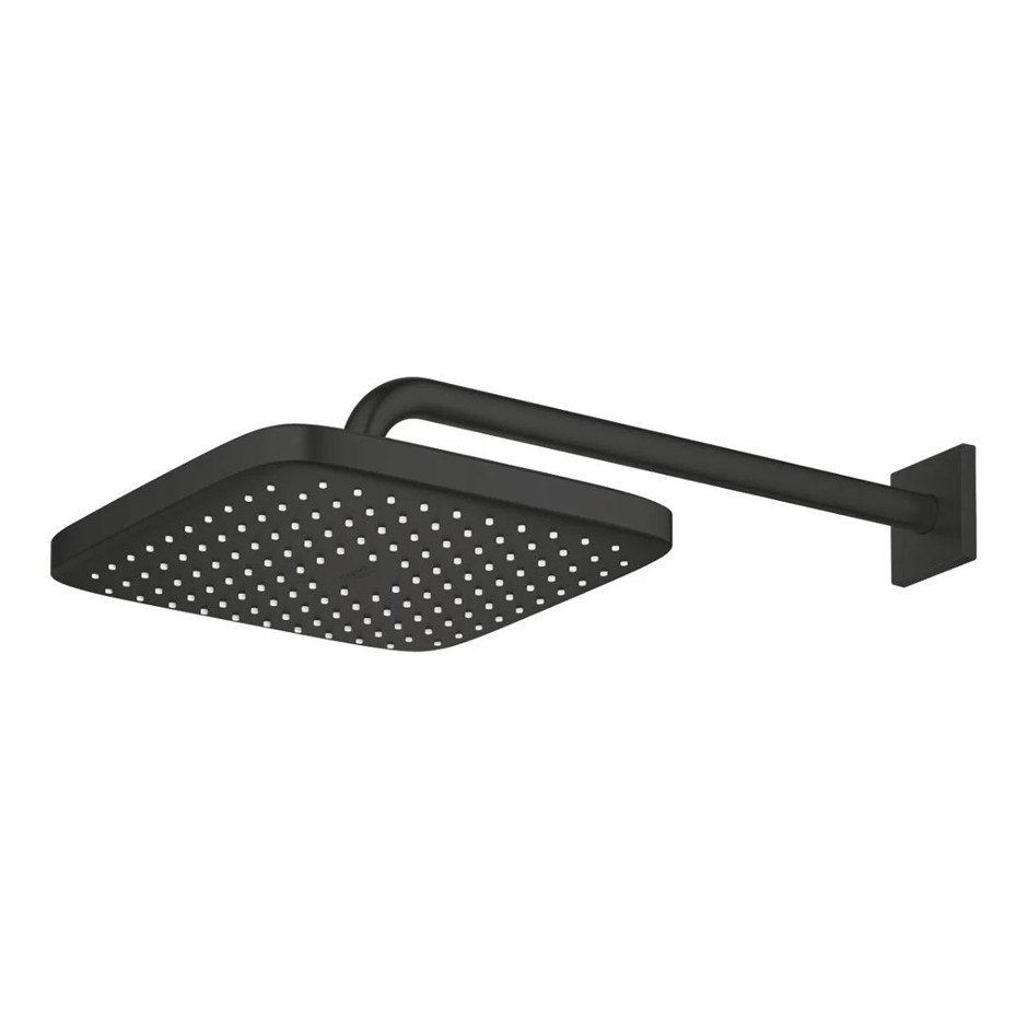 Grohe Tempesta 250 Cube Deszczownica z ramieniem 380 mm, 1 strumień czarny mat