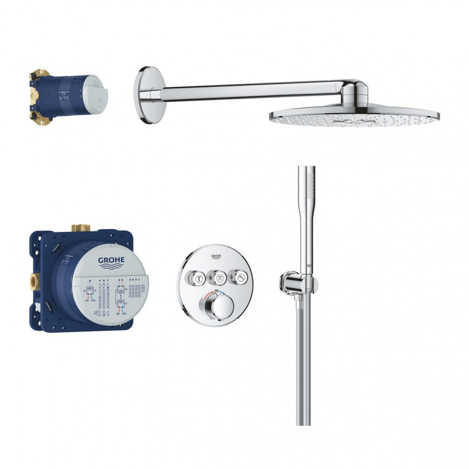 Grohe Precision SmartControl Podtynkowy zestaw prysznicowy z deszczownicą Vitalio SmartActive 310