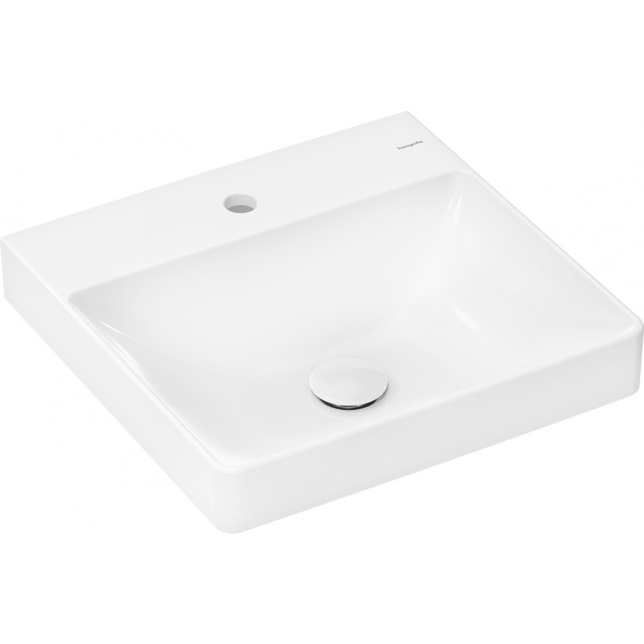 Hansgrohe Xelu Q Mała umywalka wisząca 500/480 1/o na bat. bez przelewu SmartClean biały