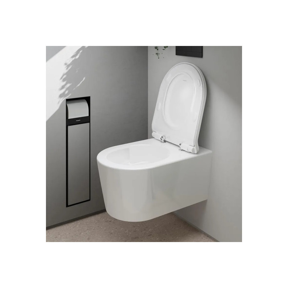 Hansgrohe EluPura S Miska wisząca WC 540 bezrant. AquaHelix Flush SmartClean z deską WC SoftClose QuickRelease Slim biały