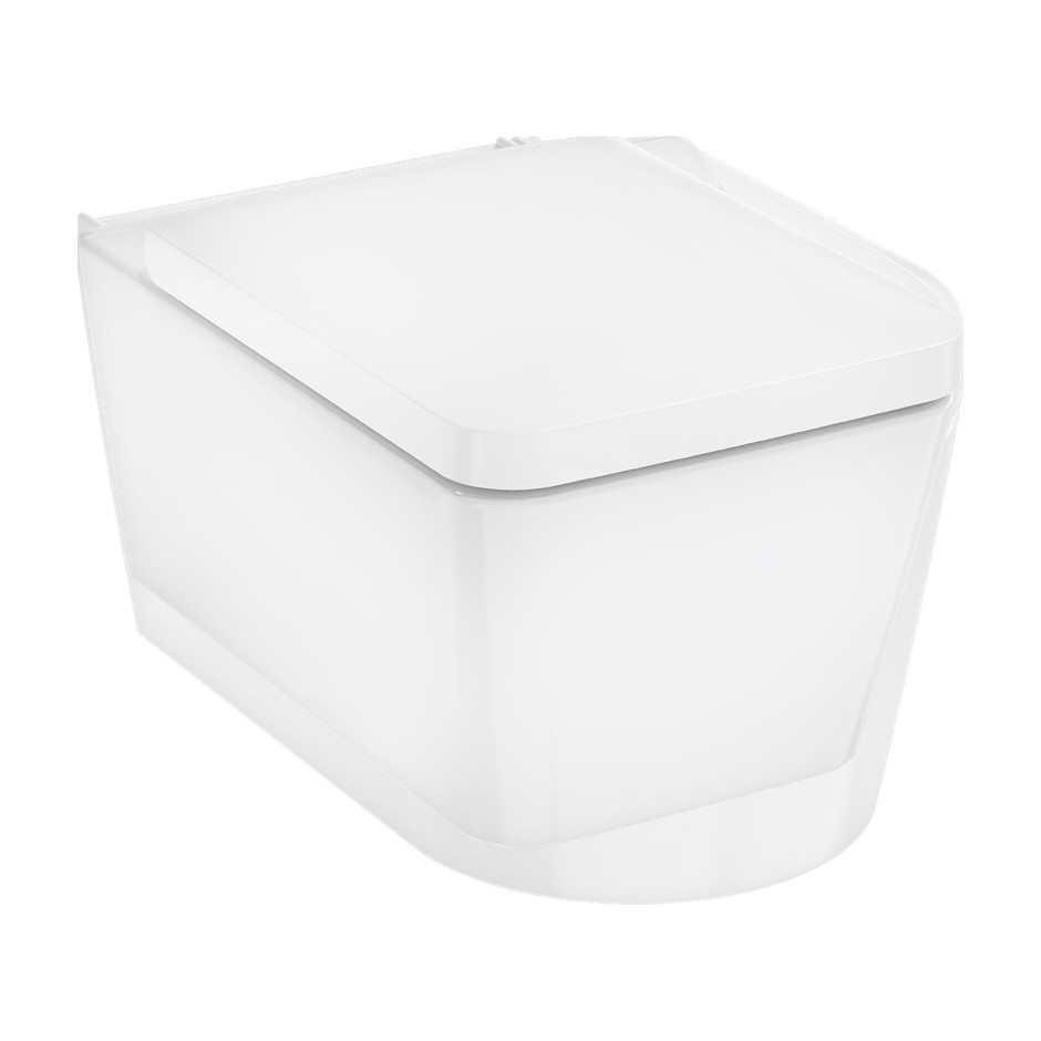 Hansgrohe EluPura Q Miska wisząca WC 540 bezrant. AquaFall Flush SmartClean z deską WC SoftClose QuickRelease biały