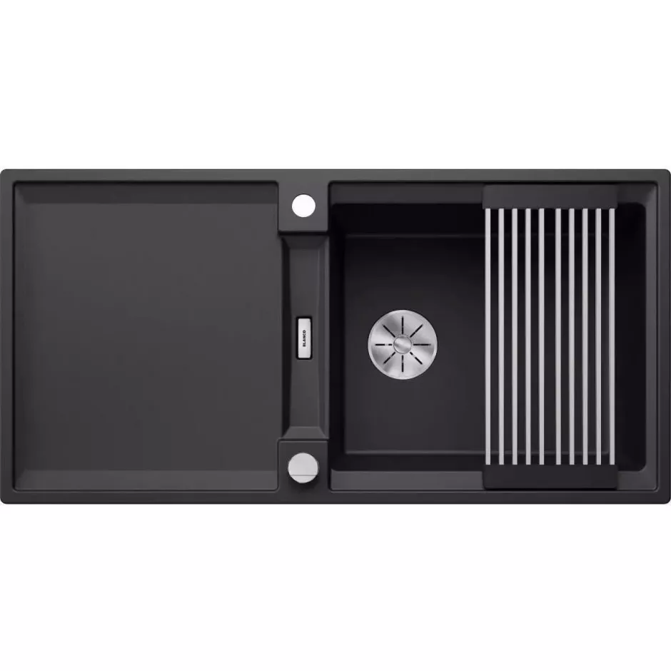 Blanco ADIRA XL 6 S-F Silgranit czarny odwracalny, korek auto., InFino, mata stalowa składana