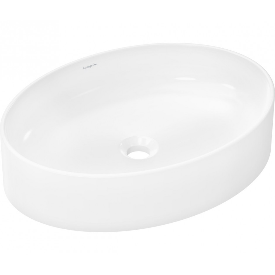 Hansgrohe Xuniva D Umywalka nablatowa b/o na bat. bez przelewu 550x400 Biały