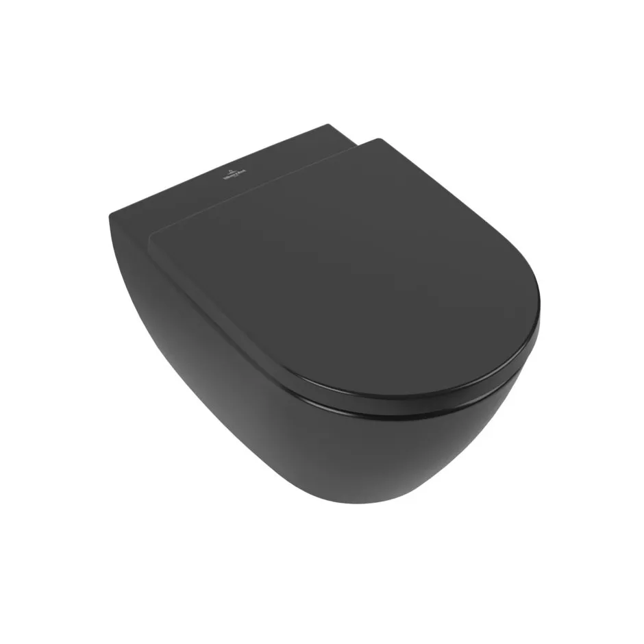 Villeroy & Boch Subway 2.0 Miska WC wiszący bezrant Pure Black CeramicPlus