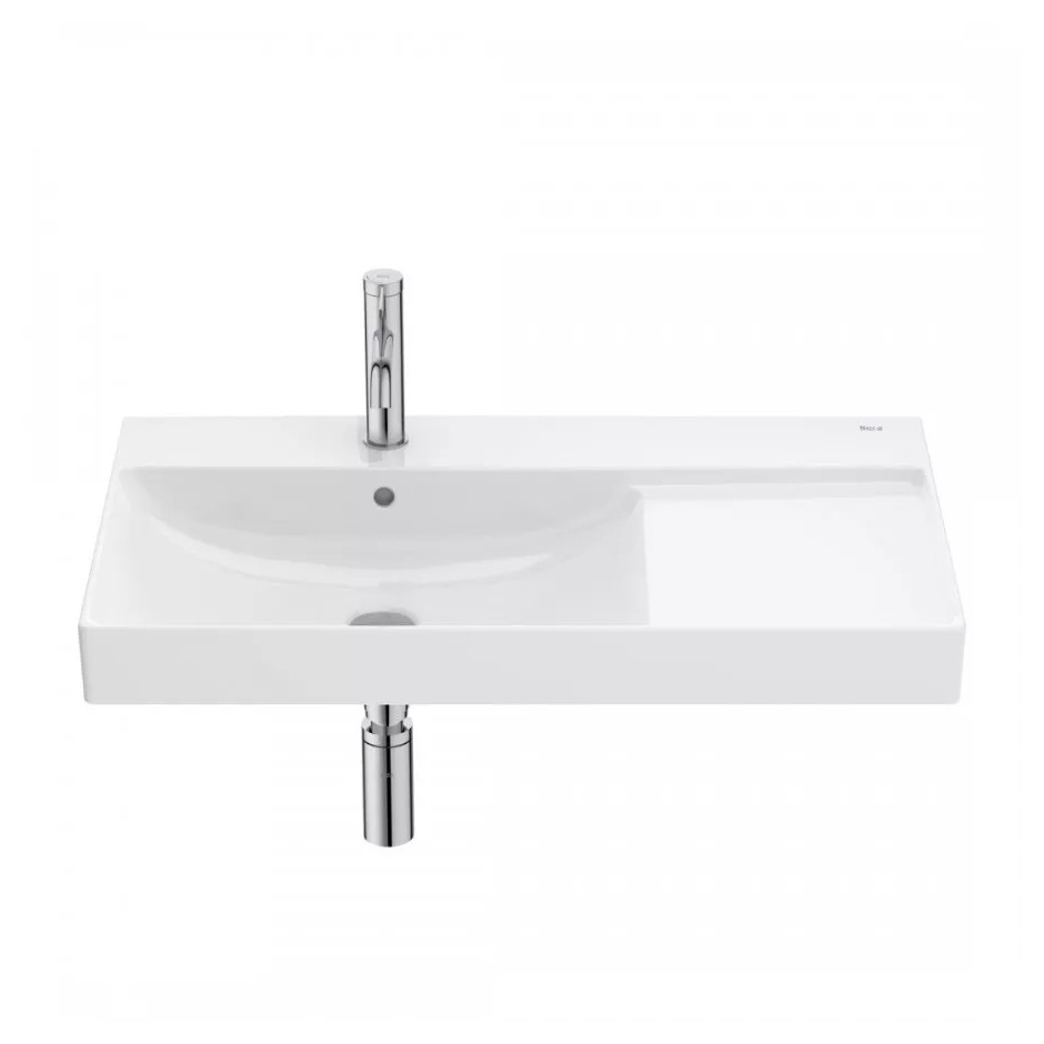 Roca Ona Umywalka meblowa UNIK 80x46 cm LEWA Fineceramic BIAŁY POŁYSK