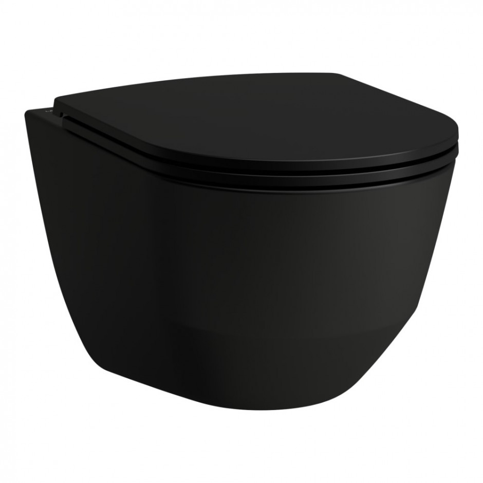 Laufen CZARNY MATOWY PRO A Miska WC podwieszana Rimless 360 x 530 mmzgodna z systemem spłukiwania 4,5/3 l