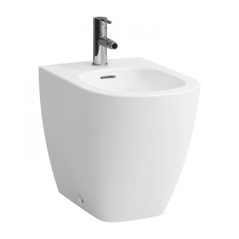 Laufen LUA Bidet stojący, przyścienny 520 x 360 mmz otworem na baterie na środkuz otworem przelewowym