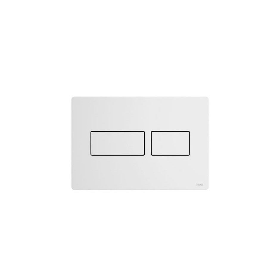 Tece Solid - przycisk spłukujący do WC z metalu, biały matowy - 815920_O1