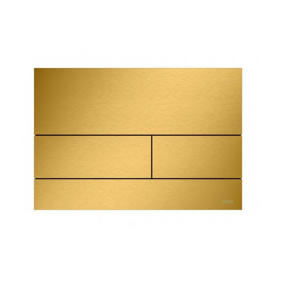 Tece Square II przycisk spłukujący WC złoty optyczny szczotkowany - 823383_O1