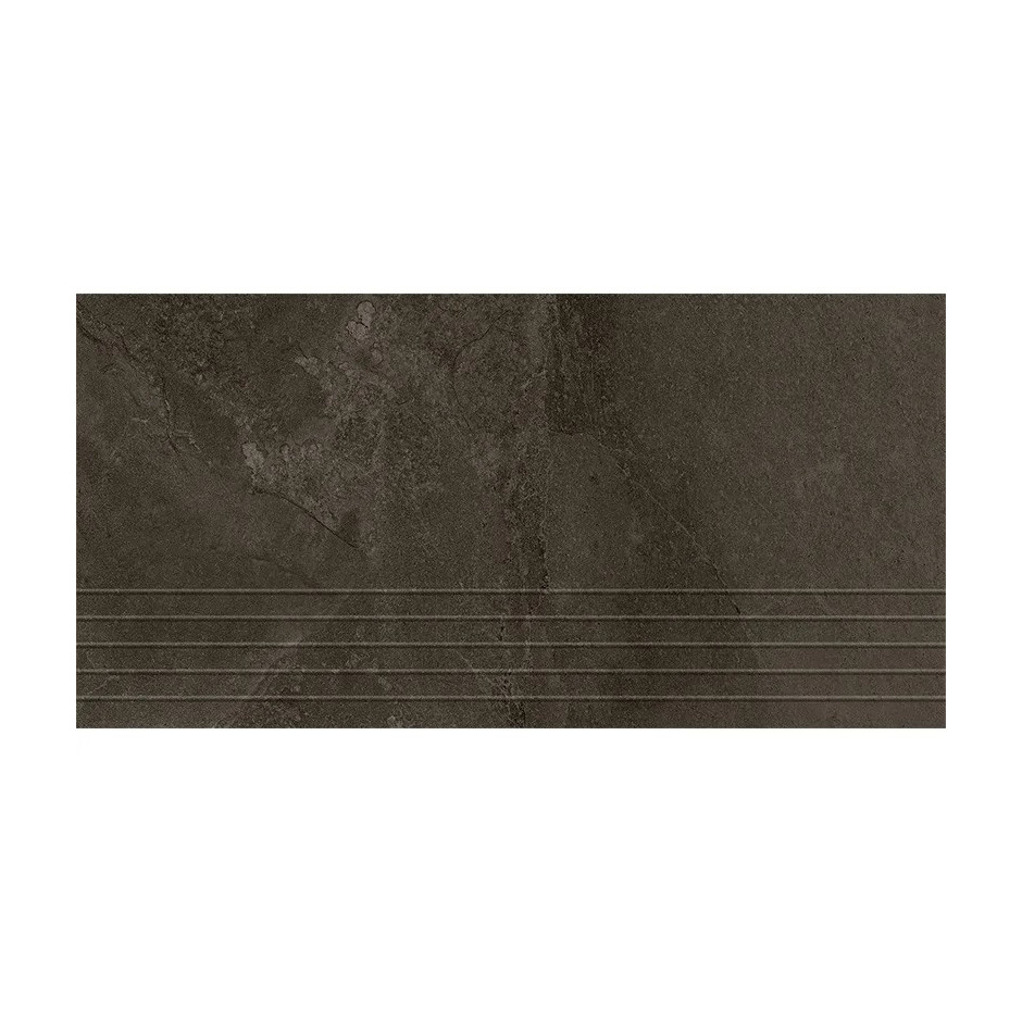 Tubądzin Stopnica podłogowa Grand Cave brown 59,8x29,6x0,8 Gat.1