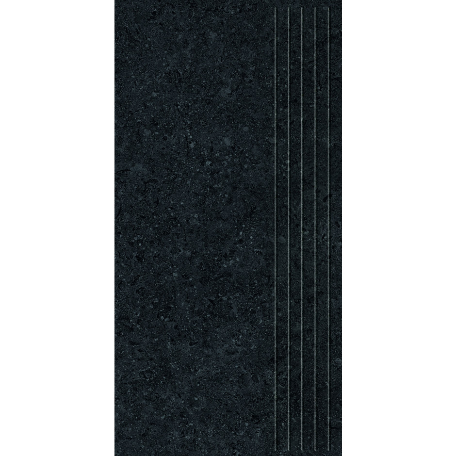 Tubądzin Stopnica podłogowa Zimba black STR 59,8x29,6x0,8 Gat.1
