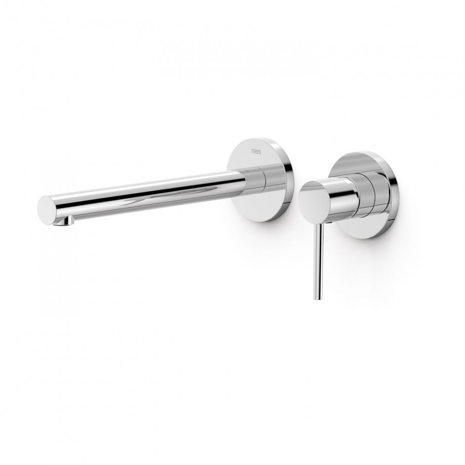 Tres Max Bateria umywalkowa podtynkowa wylewka 237mm Chrom
