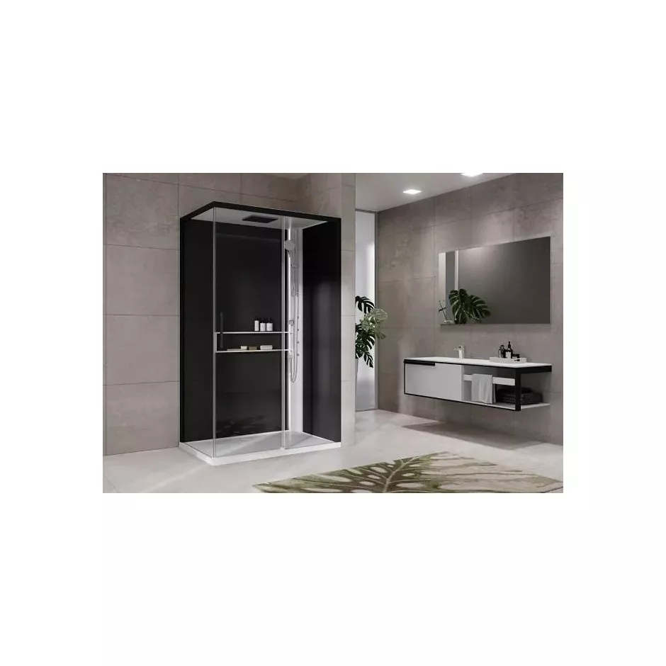 Novellini Glax 2.0 kabina z hydromasażem 120x80 prawa bat nech.hydro white