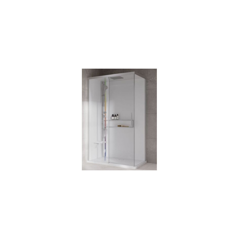 Novellini glax 2.0 2 2p+f (b.4,5) 120x80 lewa term.hammam silver