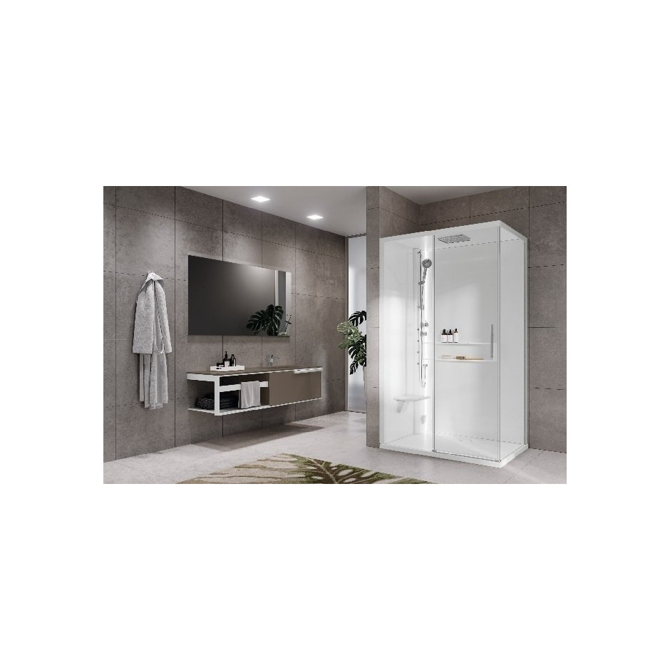 Novellini glax 2.0 2 2p+f (b.4,5) 120x80 lewa term.hammam total white