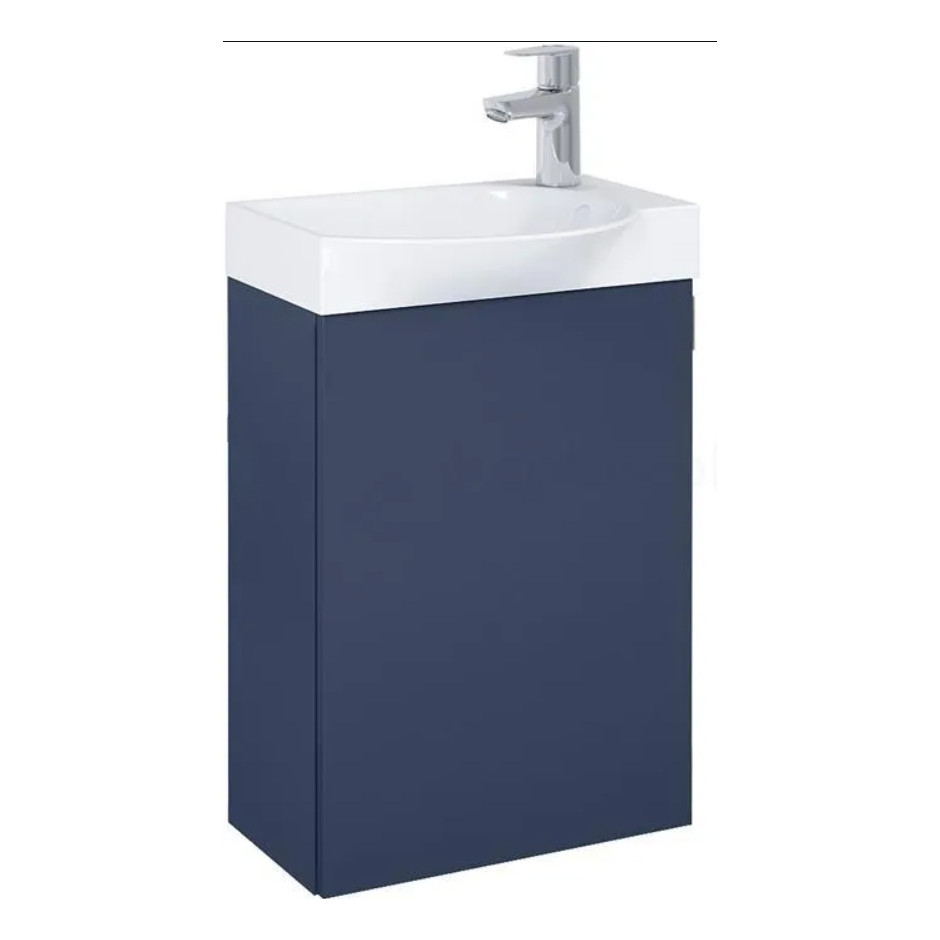 Zestaw łazienkowy Unik 452x341x596 mm z 1 drzwiami niebieski mat