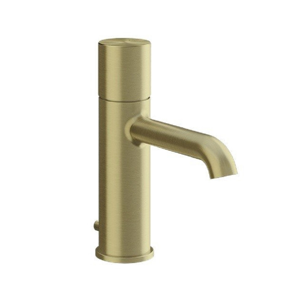 Gessi Habito Bateria umywalkowa z odpływem i przyłączami elastycznymi Brass Brushed PVD