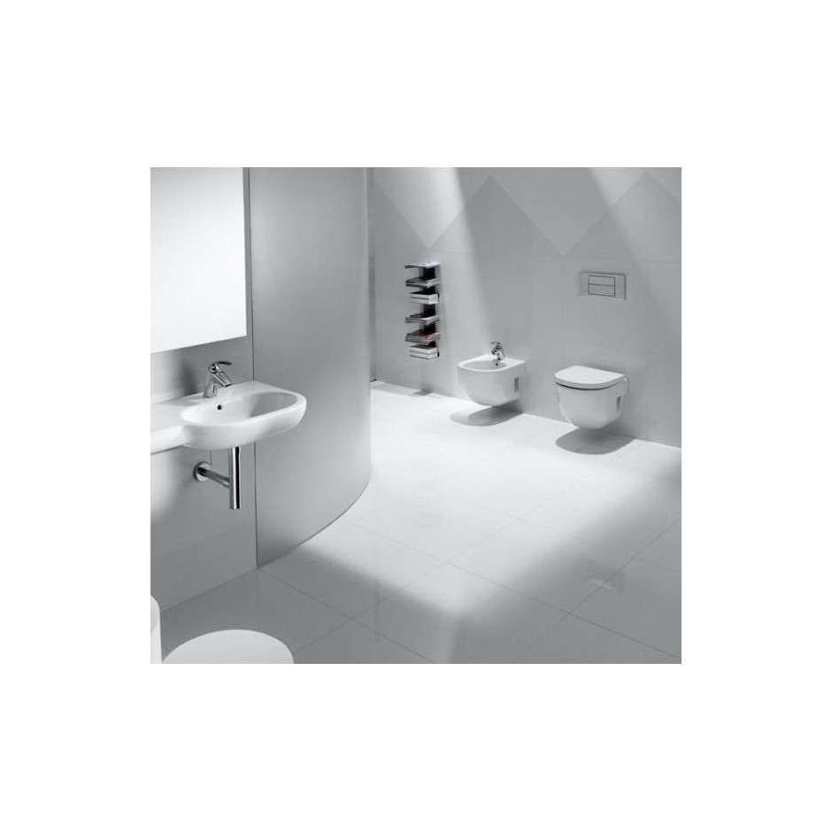 ROCA A346247000 PACK MERIDIAN+DUPLO Bouton Poussoir WC Suspendu Blanc —  Bañoidea