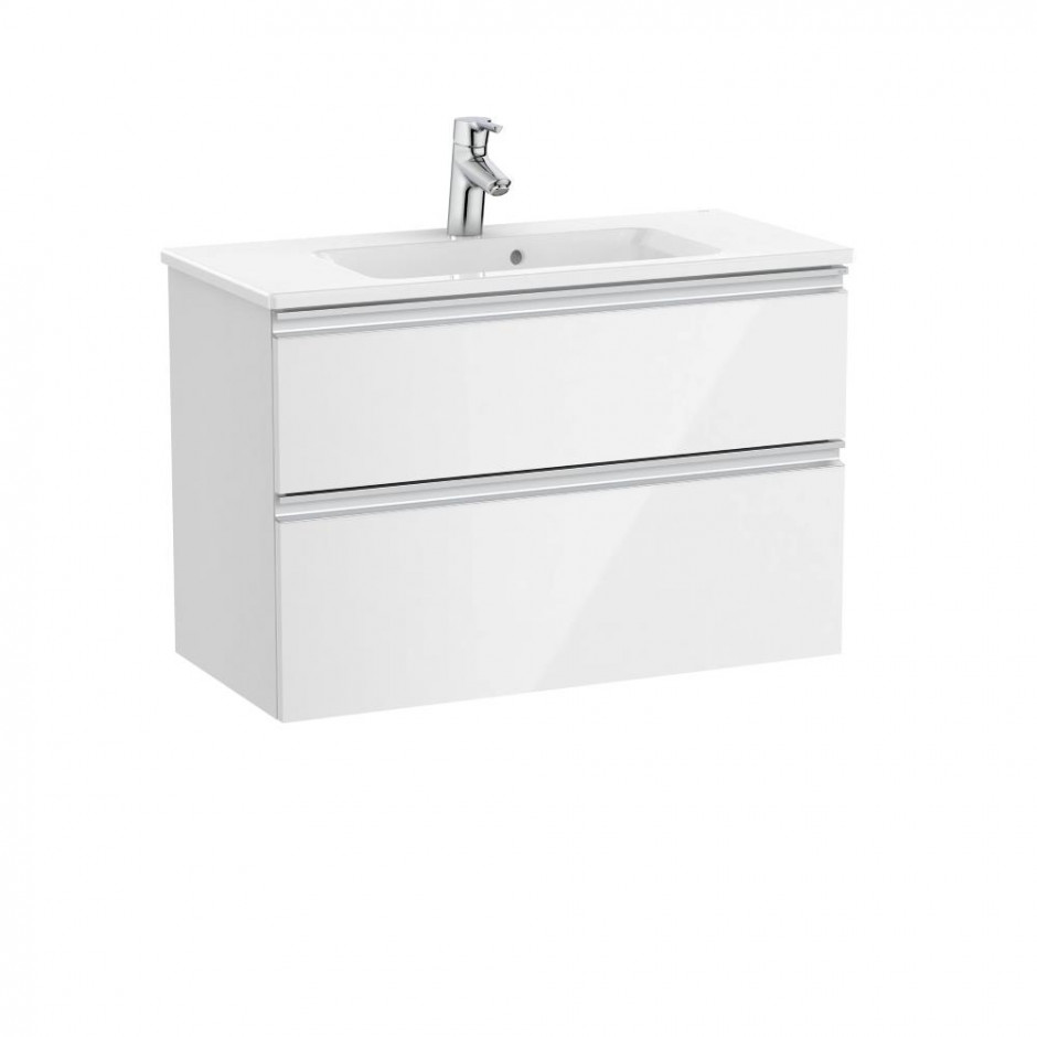Roca Gap Compacto Unik Zestaw łazienkowy umywalka z szafką 80 cm biały - 840677_O1