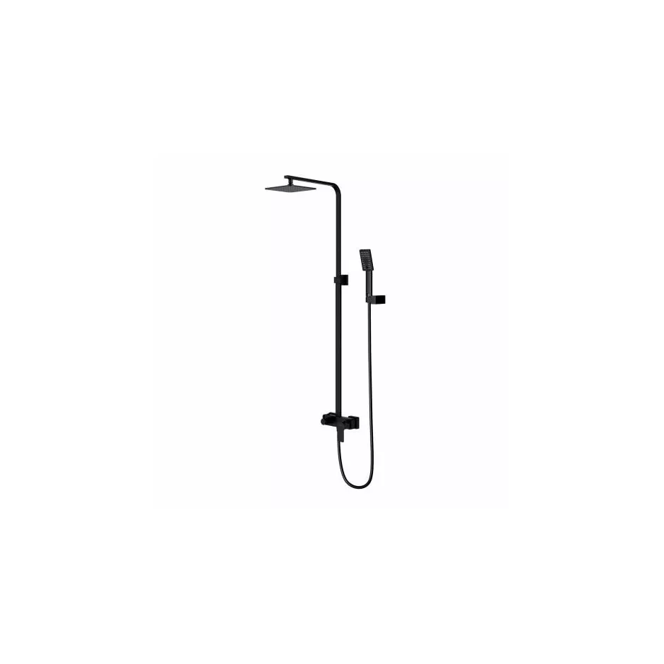 Omnires BARETTI system prysznicowy natynkowy czarny mat - 862533_O1