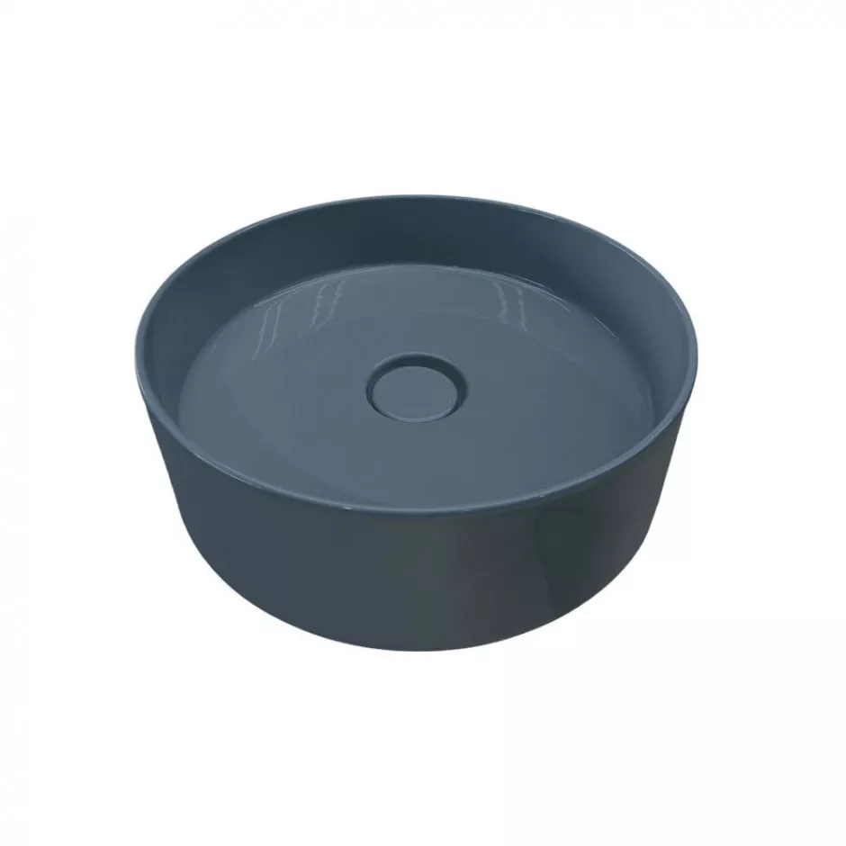 HushLab Slim 40 Umywalka nablatowa 40x40 Granatowy połysk - 843759_O1