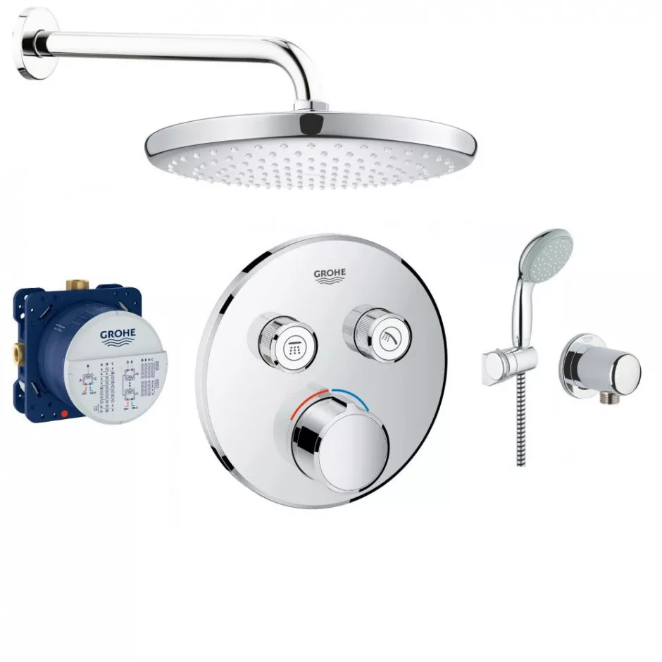 Grohe SmartControl bateria Zestaw prysznicowy podtynkowy, deszczownica 25cm (29145000 + 35600000 + 26815000 + 2760110E + 28671) chrom - 466961_O1