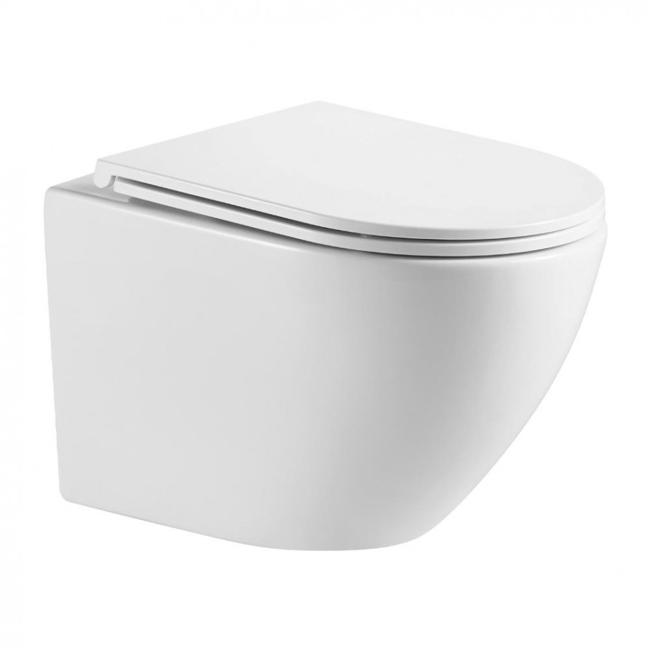 Omnires OTTAWA Miska toaletowa wisząca z deską wolnoopadającą, 49x37 cm, biały połysk - 840665_O1