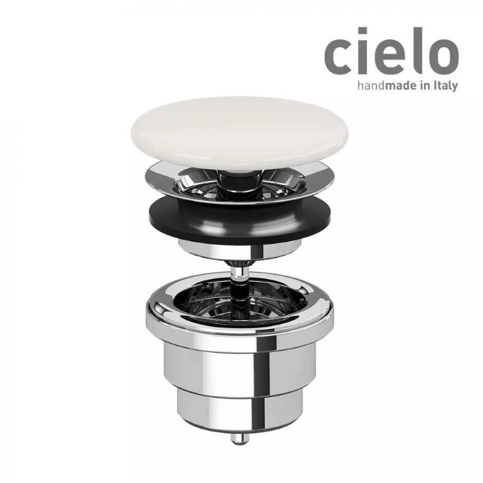 Cielo Korek umywalkowy click-clack biały - 780892_O1