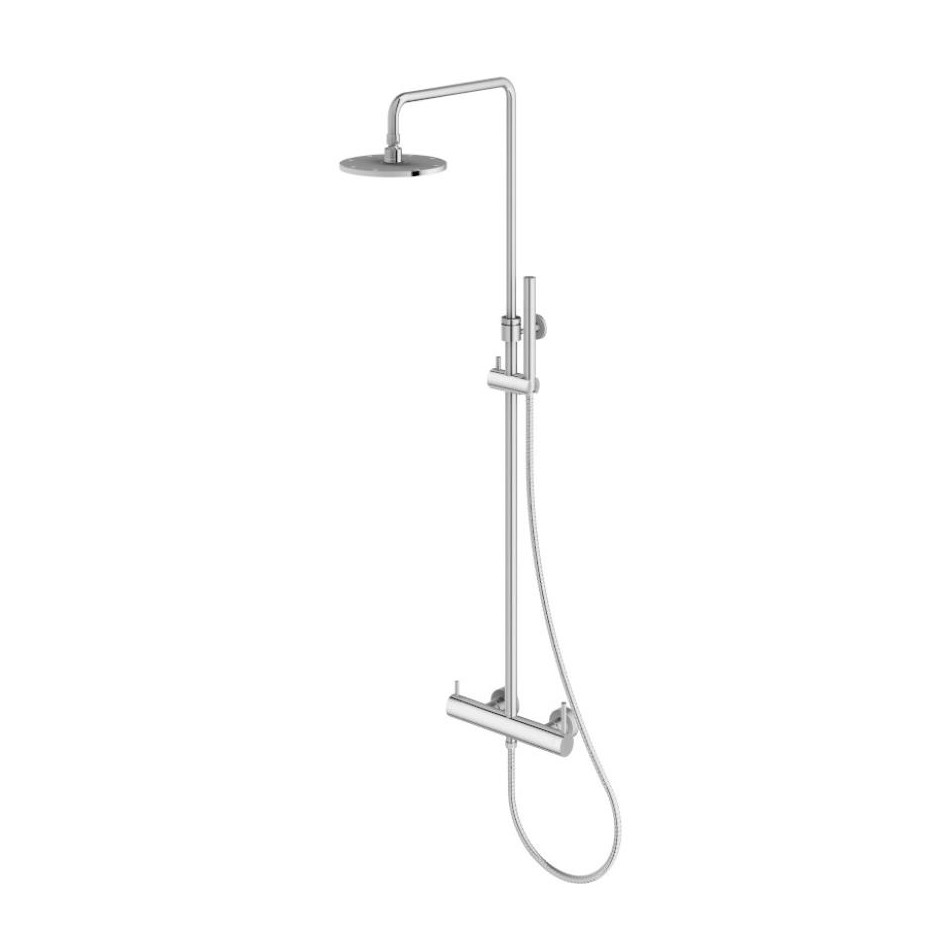 Kohlman Axel Zestaw prysznicowy ścienny z deszczownicą 20 cm chrom - 831998_O1