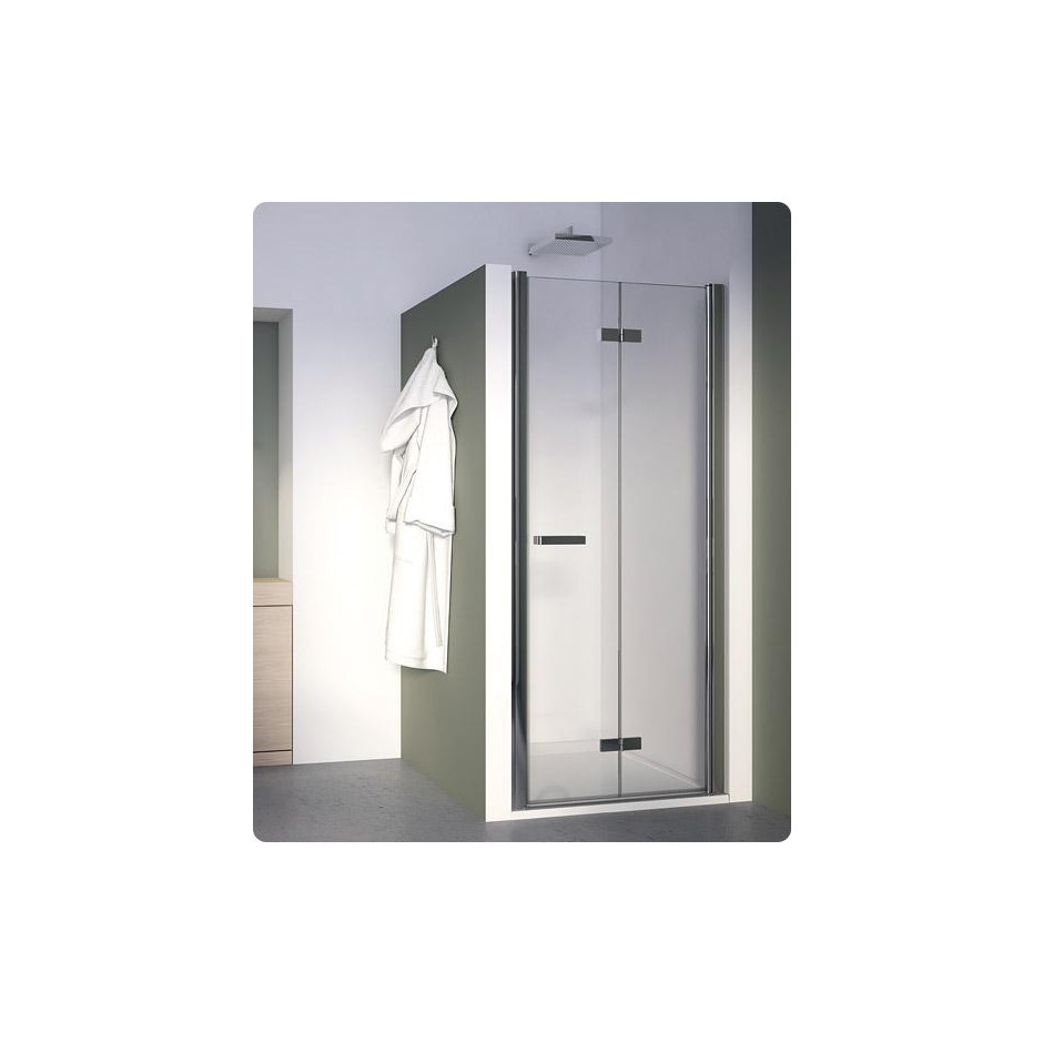 Sanswiss Ronal Swing-Line F drzwi składane dwuczęściowe do ścianki lub wnęki lewe 70 profil srebrny mat, szkło krople - 498496_O1