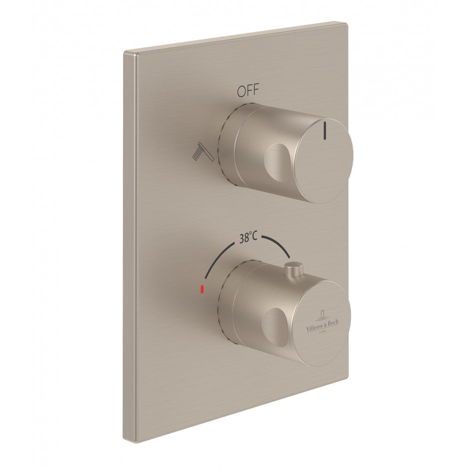 Villeroy & Boch Termostatyczna bateria z dwudrożną regulacją przepływu Brushed Nickel Matt - 900841_O1