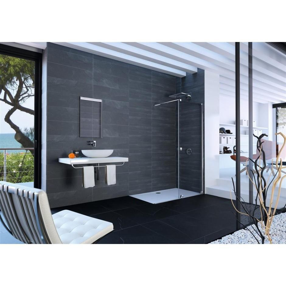 Huppe Xtensa Pure Drzwi suwane Walk in 1-częściowe z elementem stałym 100 cm mocowanie prawe - 719230_O1