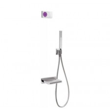Tres Shower Technology kompletny zestaw wannowy podtynkowy termostatyczny elektroniczny 2-drożny kaskada chrom - 525159_O1