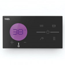 Tres Shower Technology bateria natryskowa podrynkowa termostatyczna elektroniczna 4-drożna czarny - 742108_O1