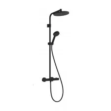 Hansgrohe Activera S Komplet prysznicowy termostat z deszczownicą 240 Czarny Matowy