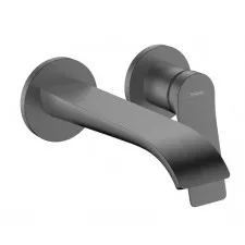 Hansgrohe Vivenis bateria umywalkowa z wylewką 19,2 cm, ścienna, podtynkowa Czarny Chrom Szczotkowany