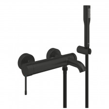 Grohe Essence bateria wannowa z zestawem prysznicowym czarny