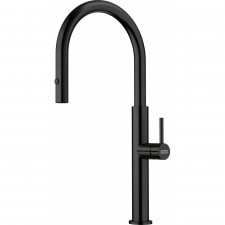Bateria kuchenna Pescara J pull-out spray Czarna Stal szlachetna