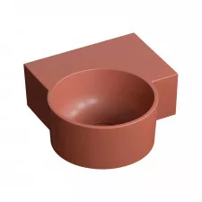 Omnires Ovo M+ Umywalka Nablatowa/Wisząca - Prawa, 33 X 34 Cm terracotta mat