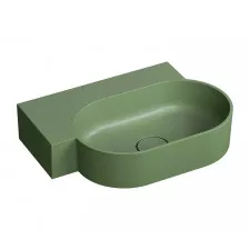 Omnires Ovo M+ Umywalka Nablatowa/Wisząca - Lewa, 55 X 38 Cm olive mat