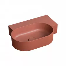 Omnires Ovo M+ Umywalka Nablatowa/Wisząca - Prawa, 55 X 38 Cm terracotta mat