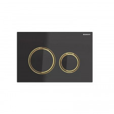 Geberit Sigma21 Przycisk uruchamiający, szkło czarne, pierścienie: mosiądz - 818968_O1
