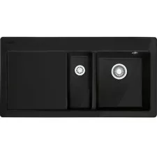 Franke Mythos MTK 651-100 Ociekacz z lewej strony Zlewozmywak wbudowywany Fraceram Czarny Mat - 832149_O1