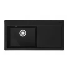 Franke Mythos MTK 651-100 Ociekacz z prawej strony Zlewozmywak wbudowywany Fraceram Czarny Mat - 832151_O1