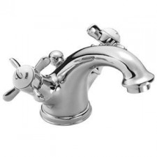 Tres Retro bateria umywalkowa stojąca korek automatyczny chrom - 5250_O1