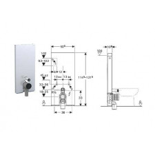 Geberit Monolith Plus moduł sanitarny do WC stojącego, H114, sand - 599052_O1