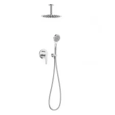 Tres Zestaw prysznicowy podt. z deszczownicą 25 cm Chrom - 824623_O1