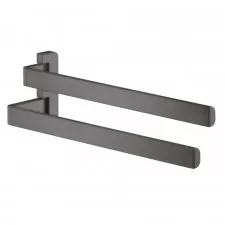 Axor Universal Softsquare Wieszak podwójny na ręcznik czarny chrom szczotkowany - 844331_O1