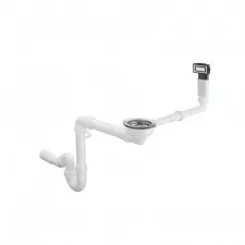 HANSGROHE Manualny komplet odpływowo-przelewowy dla pojedynczej komory ze stali szlachetnej - 819195_O1